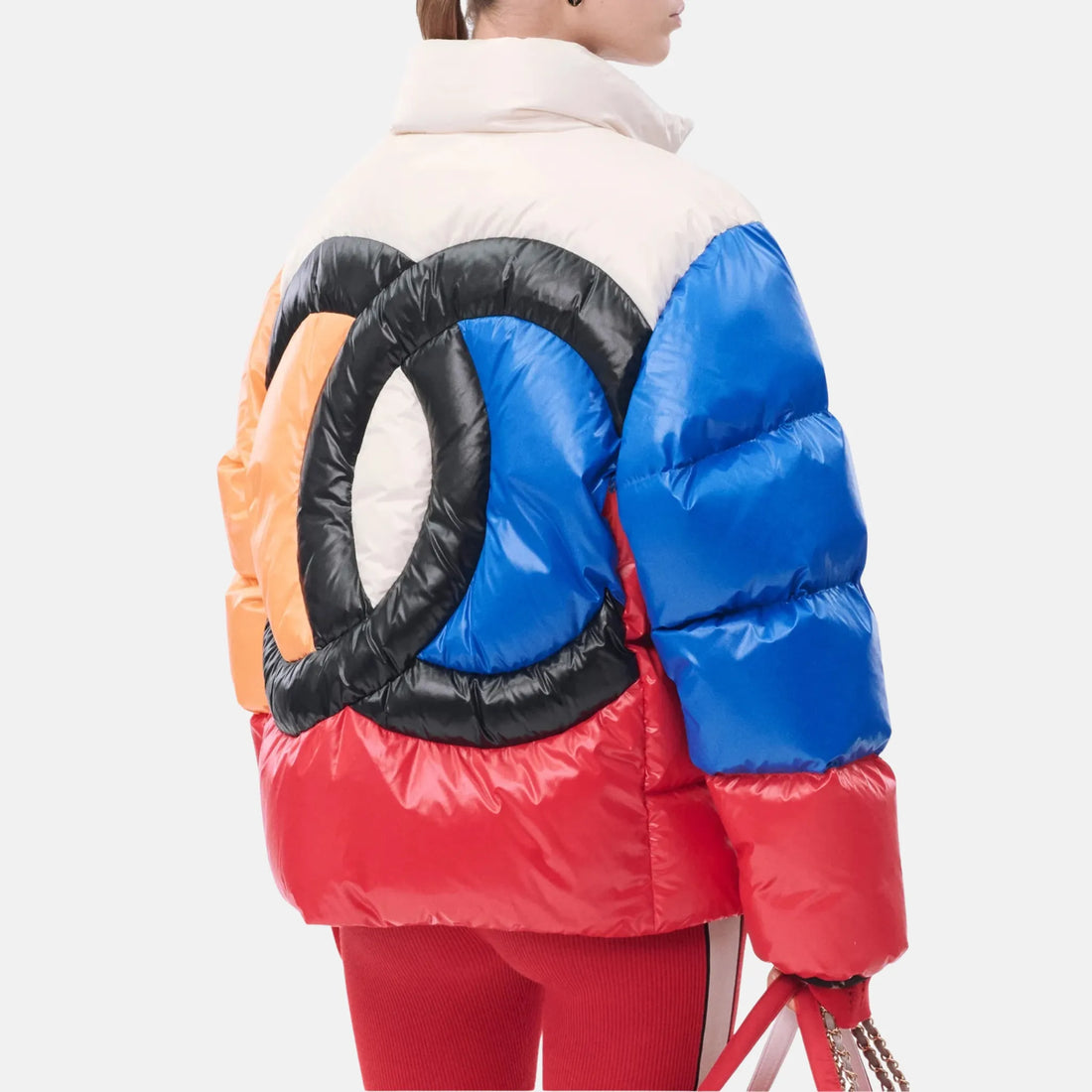 Chanel Puffer Coat Mixed Fibres in Multicolour, Back