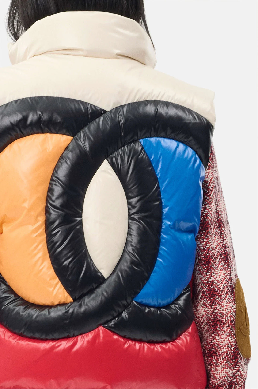 Chanel Puffer Vest Multicolour oversized Double C back detail