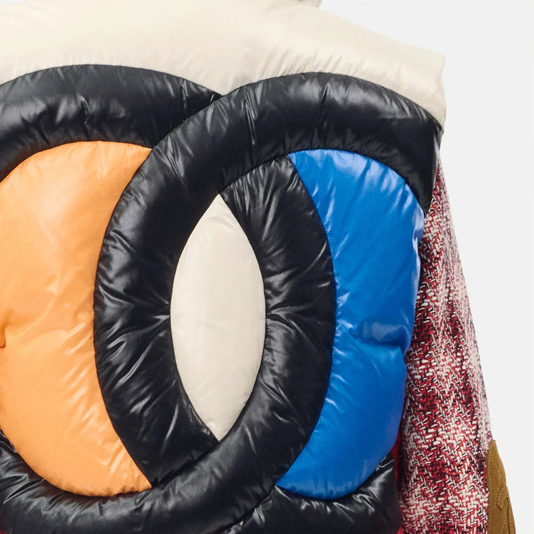 Chanel Puffer Vest Multicolour oversized Double C back detail
