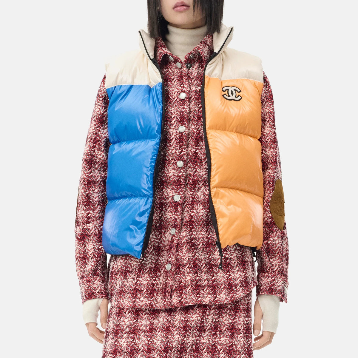 Puffer Vest Mixed Fibres in Multicolour — Multicolour