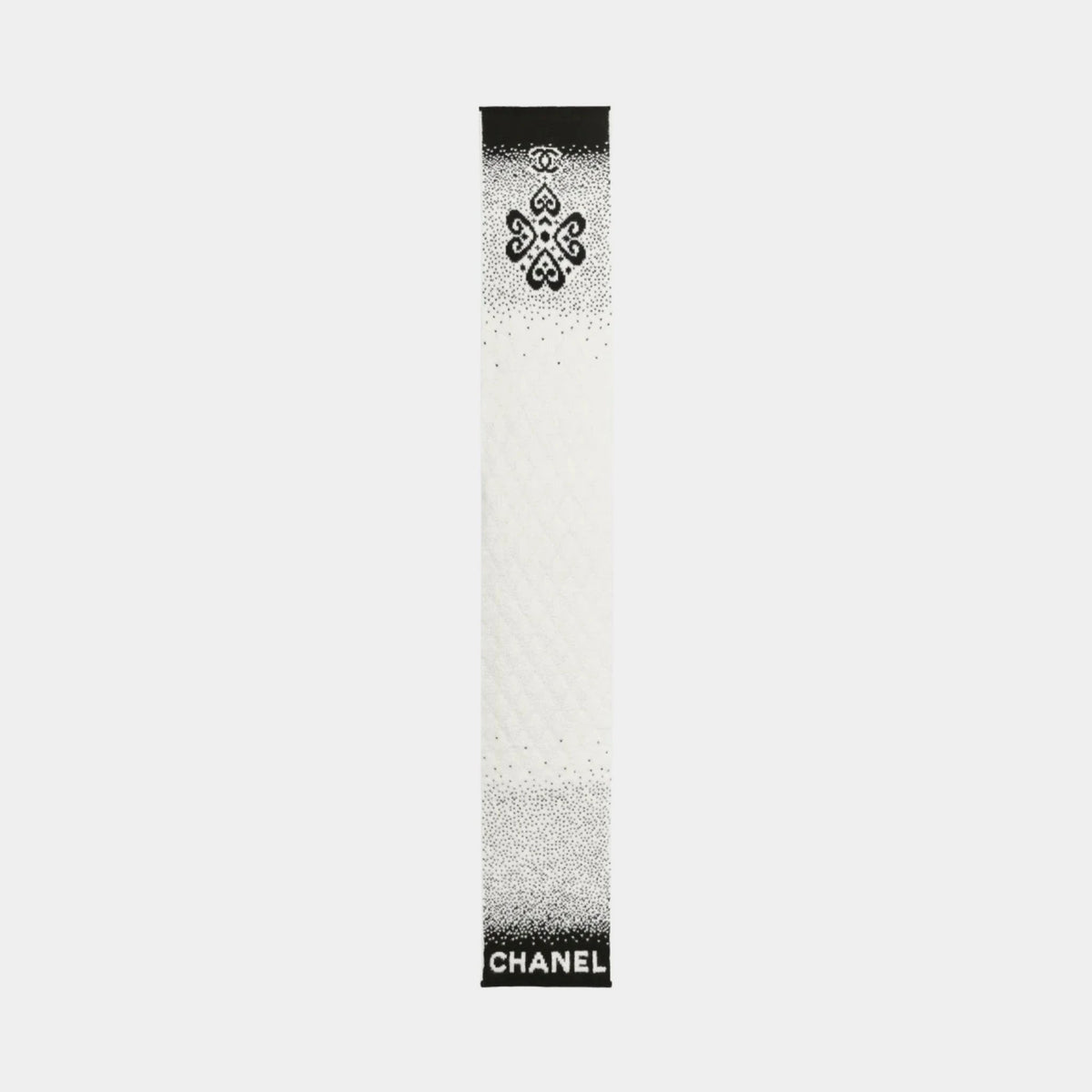 Scarf Cashmere & wool Black & White