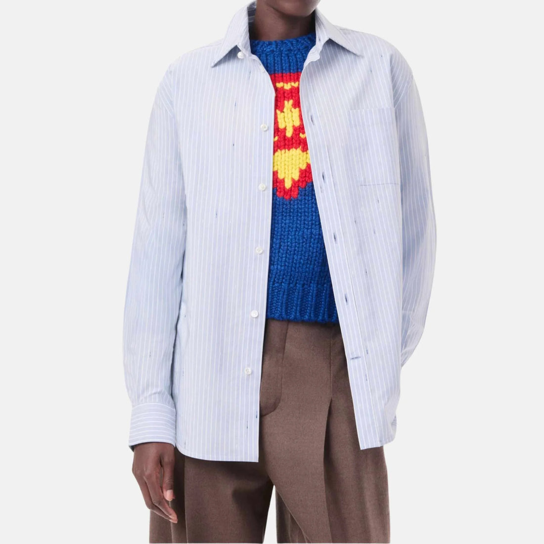 Chanel Shirt Cotton in Sky Blue