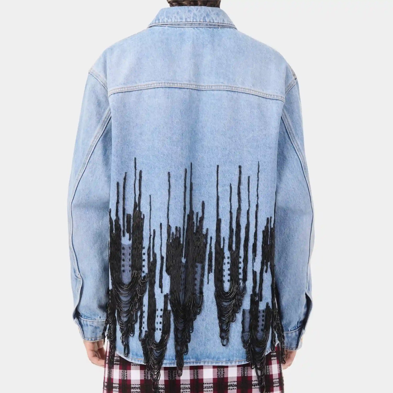 Chanel Shirt in Blue &amp; Black Denim, Back