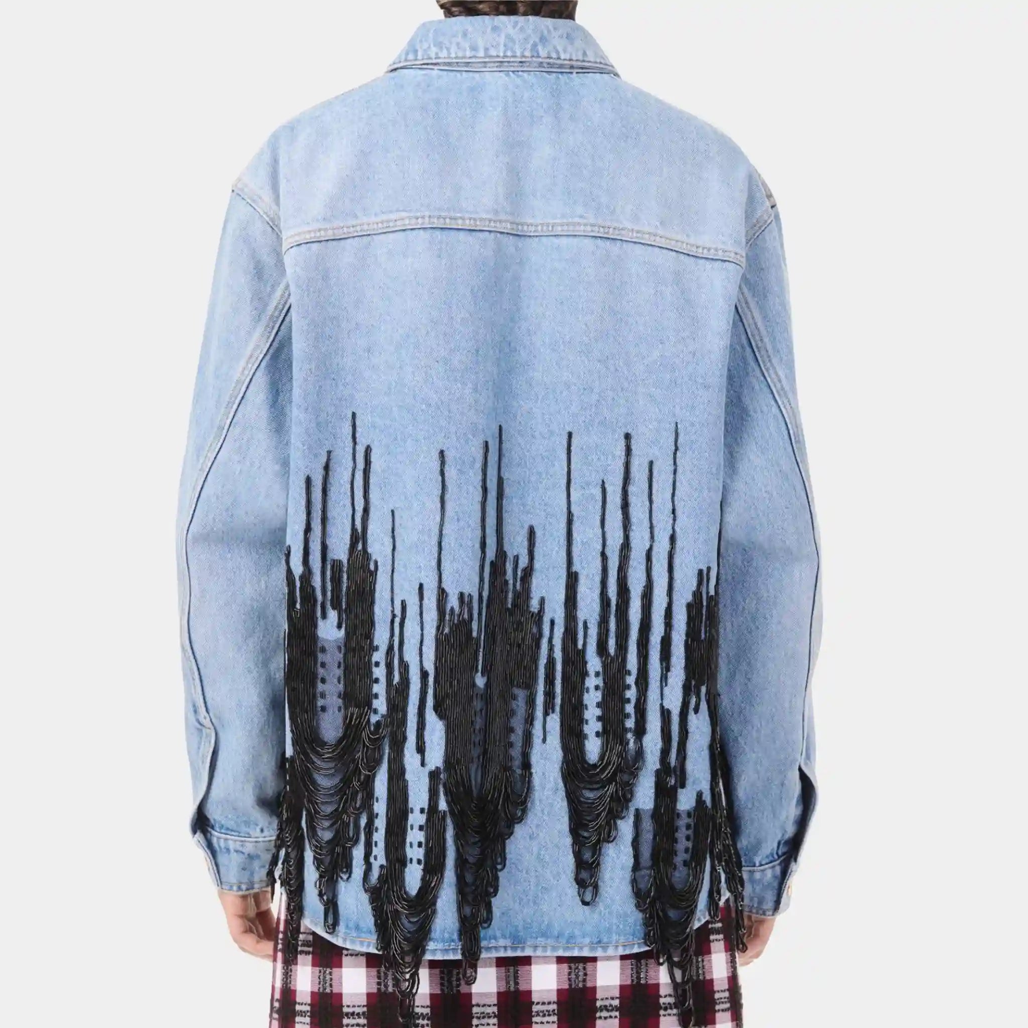 Chanel Shirt in Blue &amp; Black Denim, Back