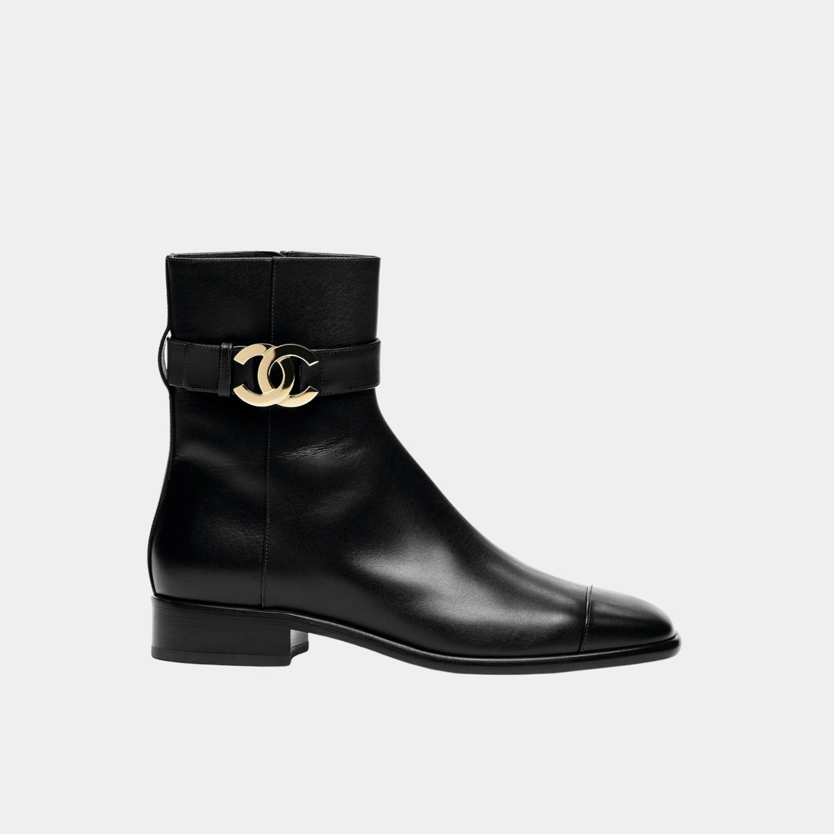 Chanel Combat Boots Calfskin Dark Brown &amp; Black