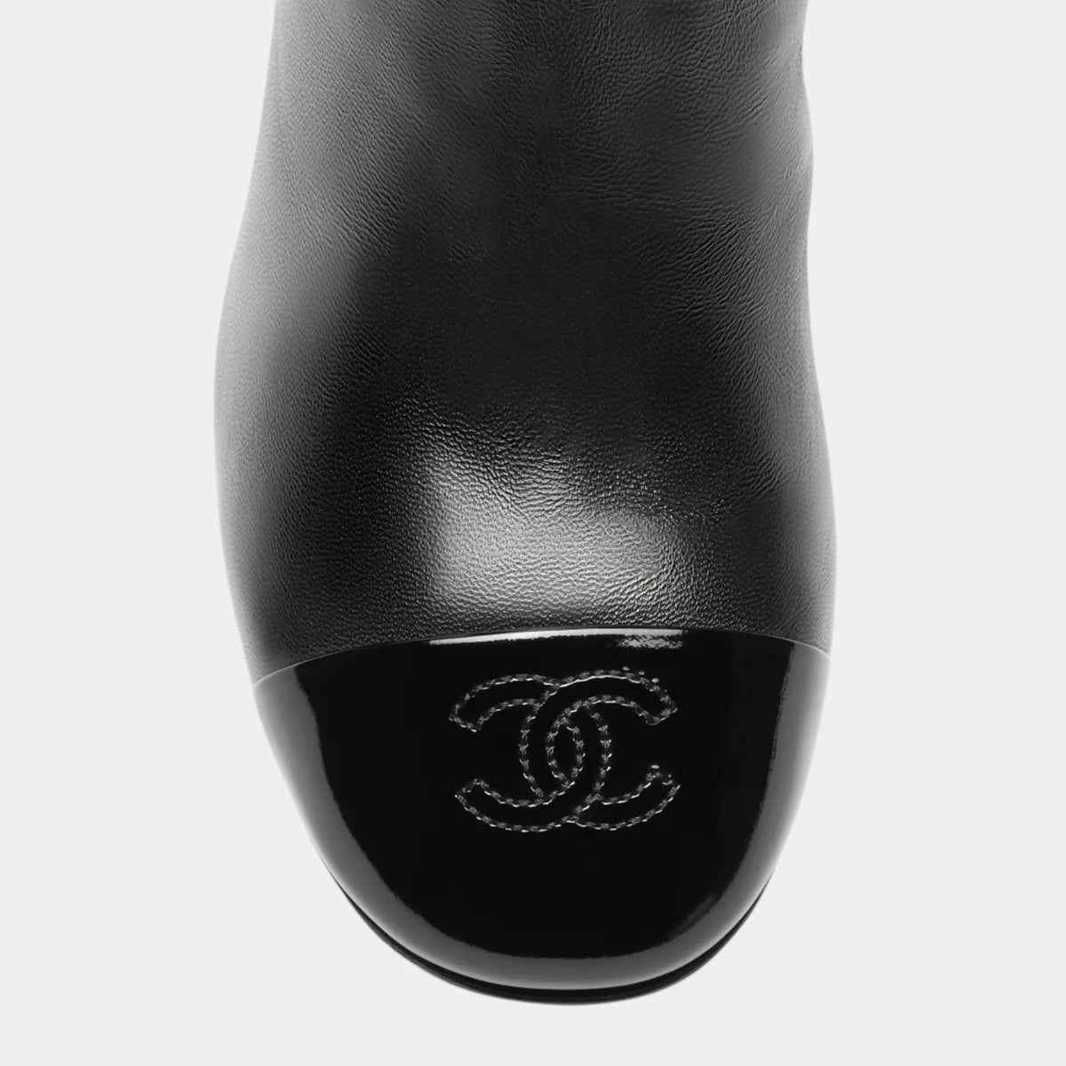Short Boots Stretch Lambskin Lambskin &amp; Patent Calfskin Black