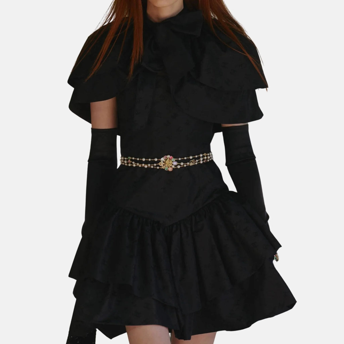 Short Dress in Silk Taffeta