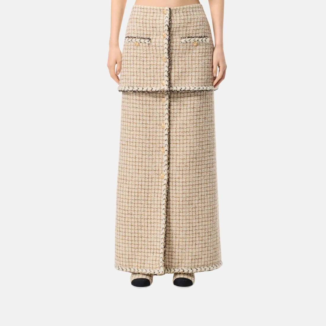 Chanel Short Skirt Wool And Mohair Tweed