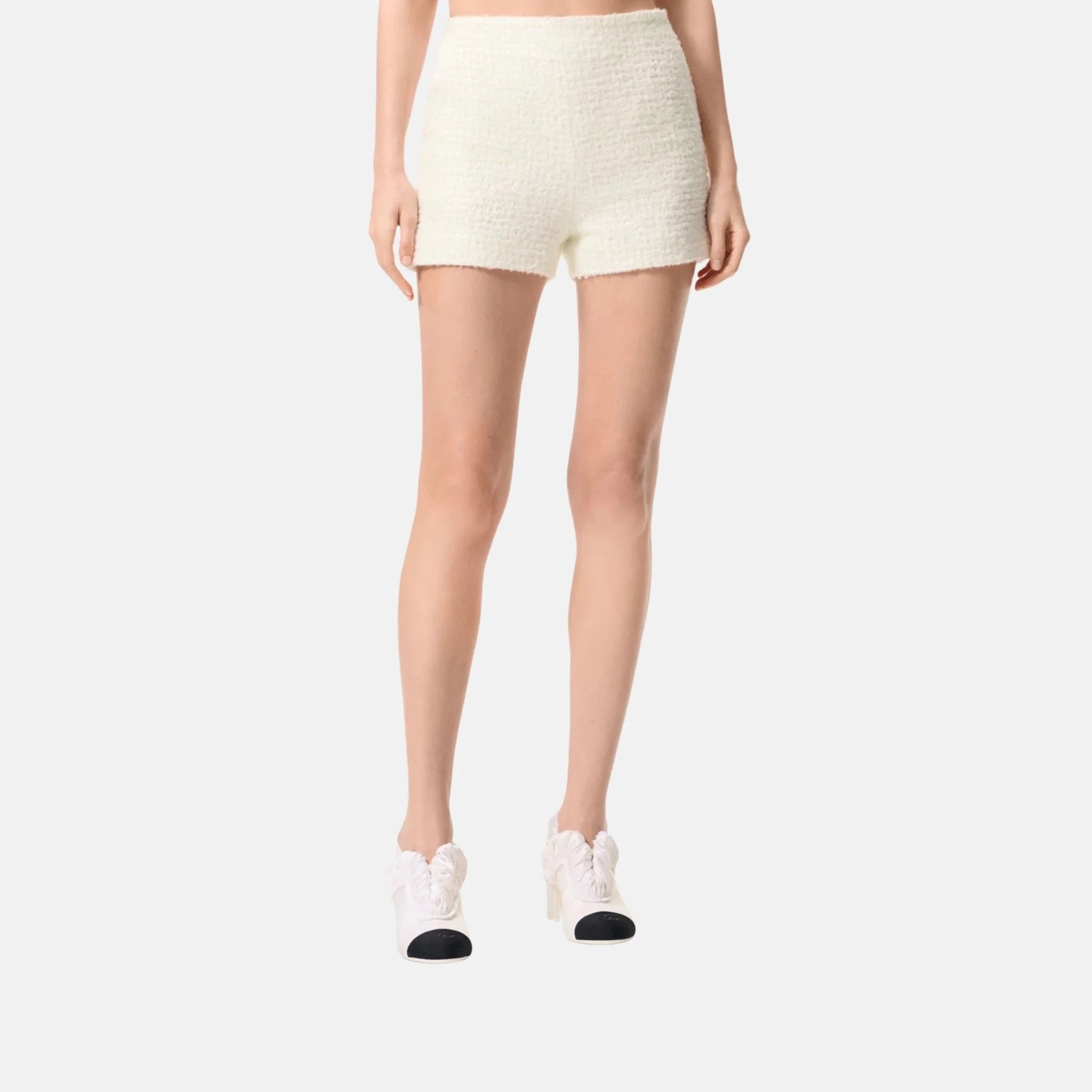 Chanel Shorts Tweed Ecru