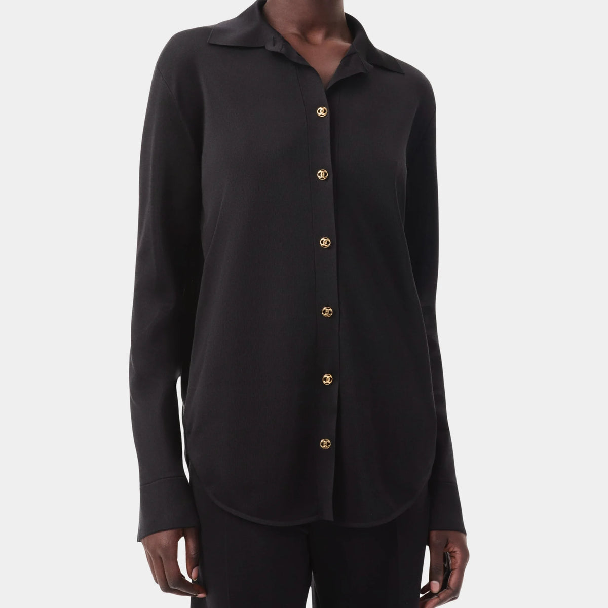 Silk Shirt in Black