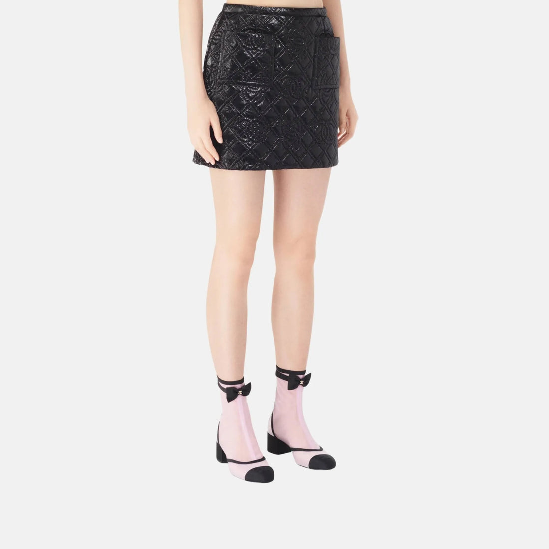 Chanel Skirt in Quilted Canvas, Close