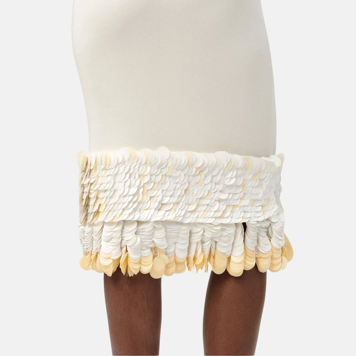 Skirt Silk in Iridescent White