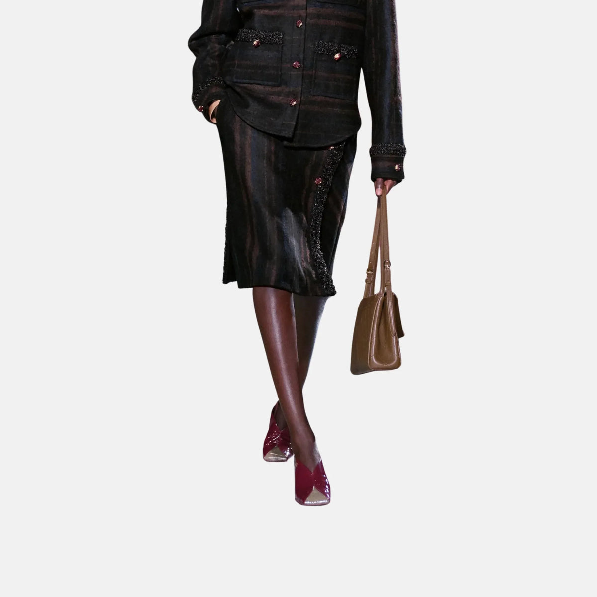 Skirt Wool in Brown Blue and Black