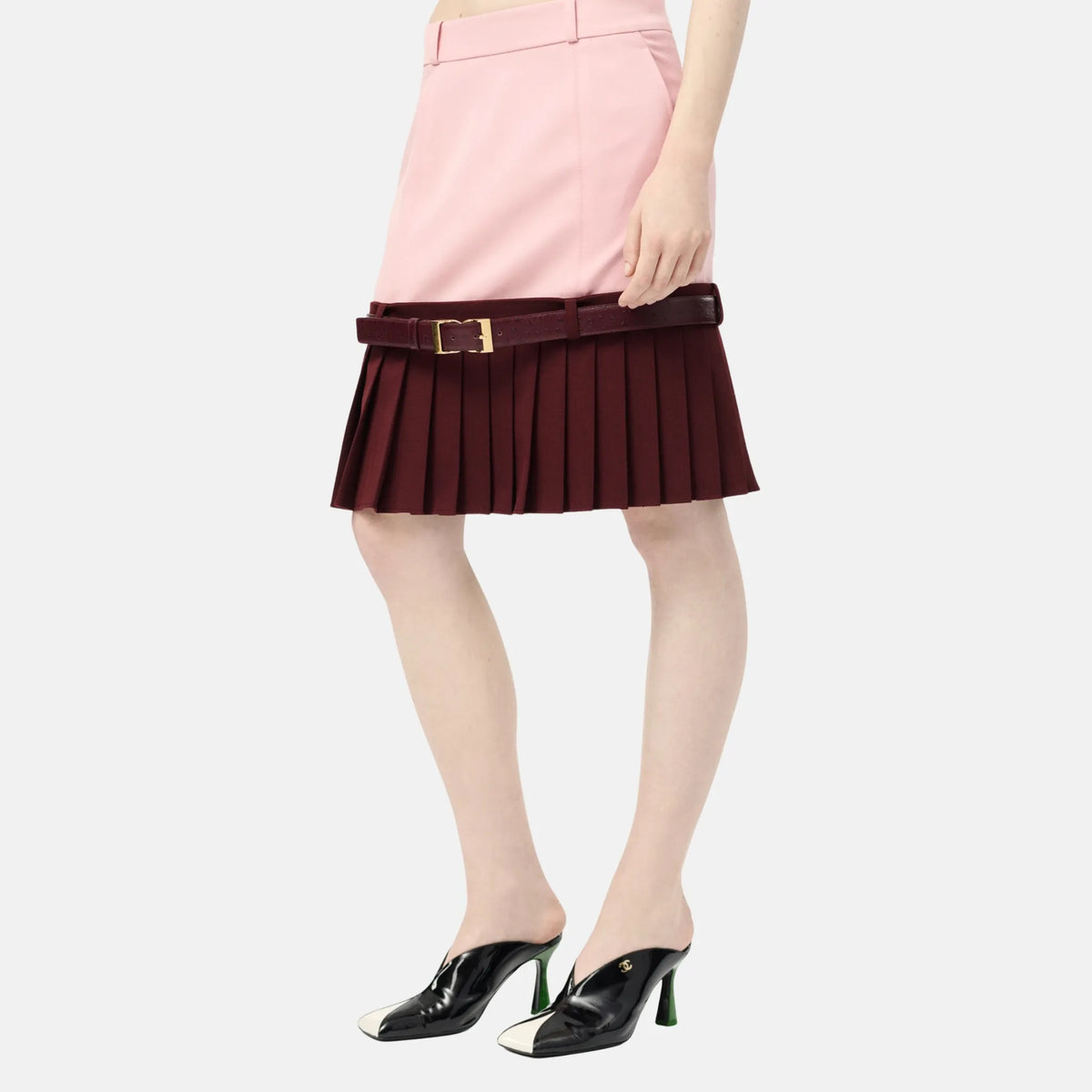 Chanel Skirt Wool in Sherbet Pink