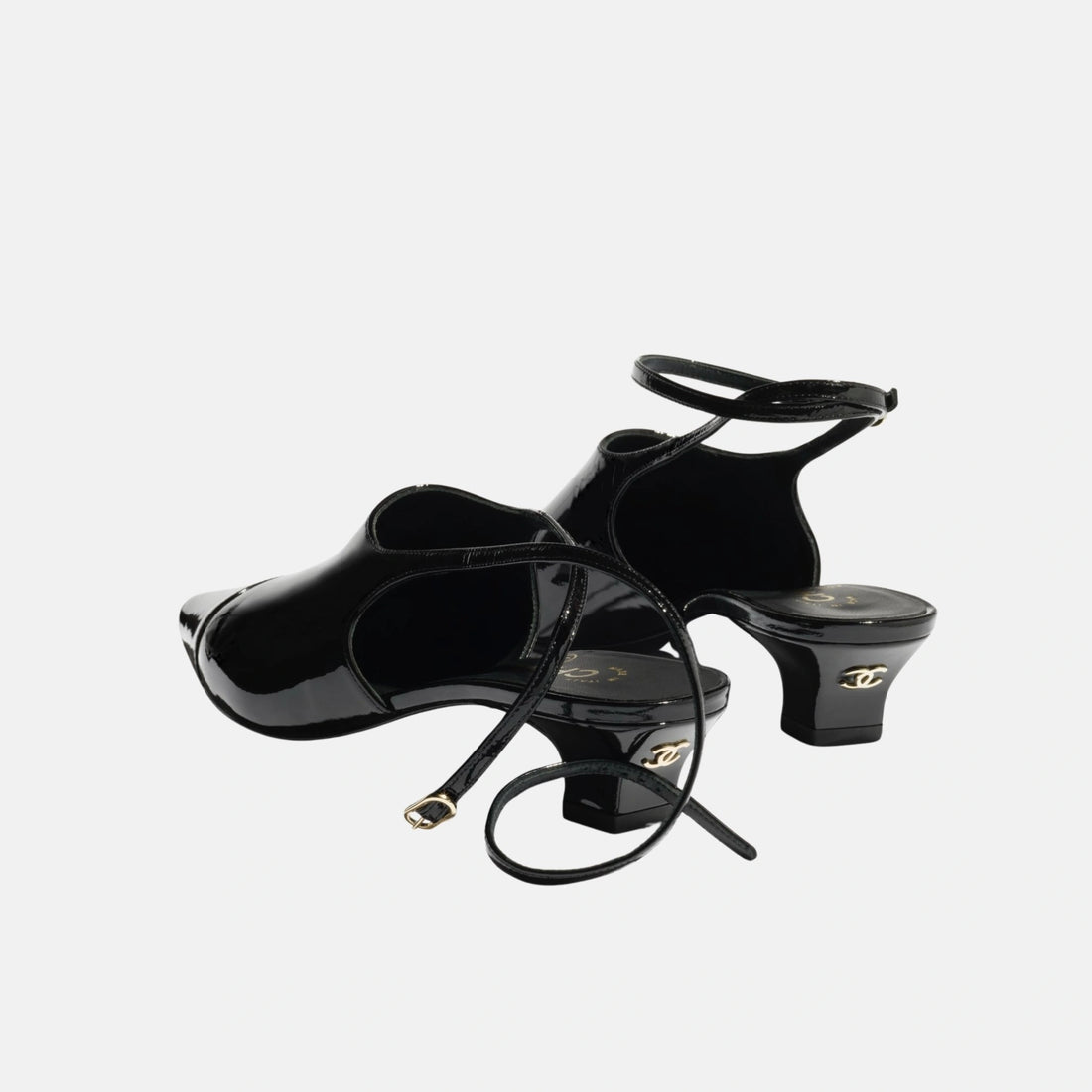 Chanel Slingback in Patent Calfskin, Black, Back