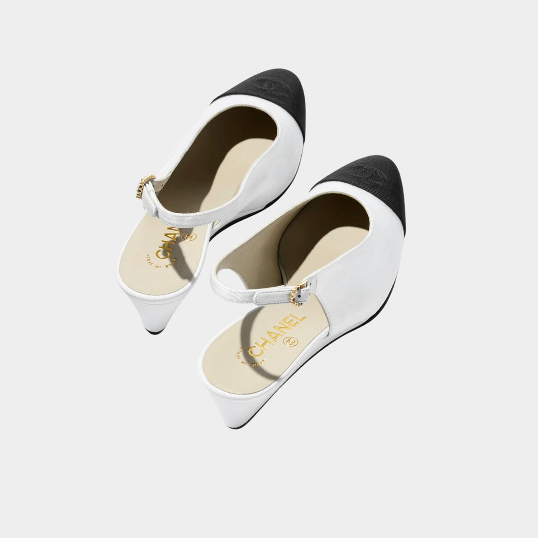 Chanel Slingbacks Grosgrain White & Black, Back