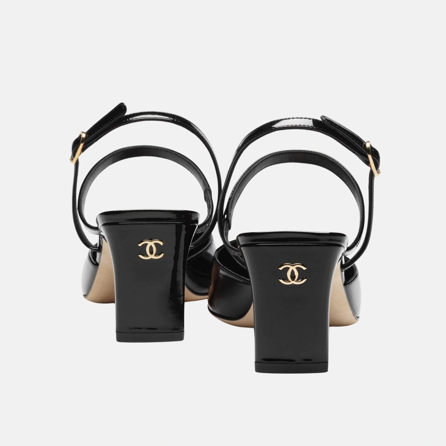 Slingbacks in Patent Calfskin