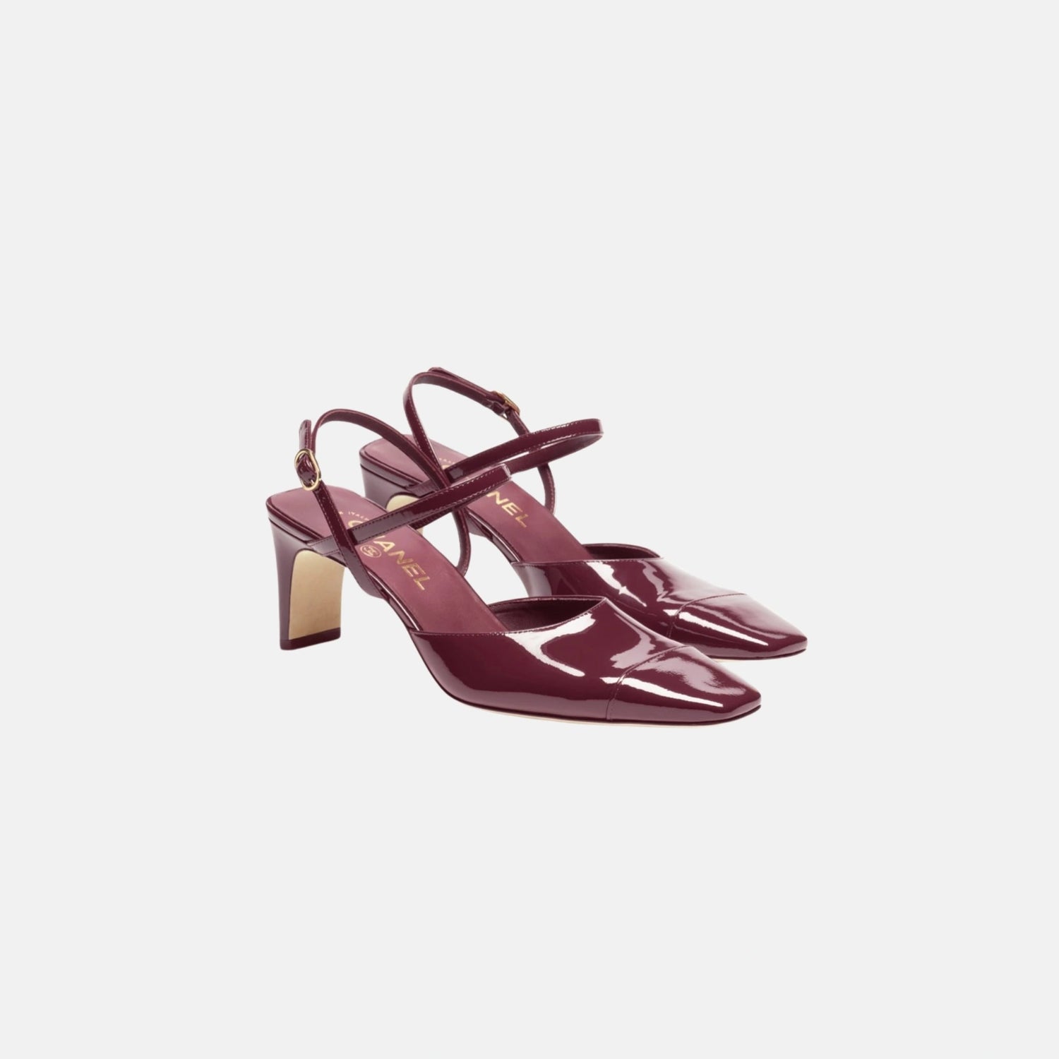Slingbacks in Patent Calfskin