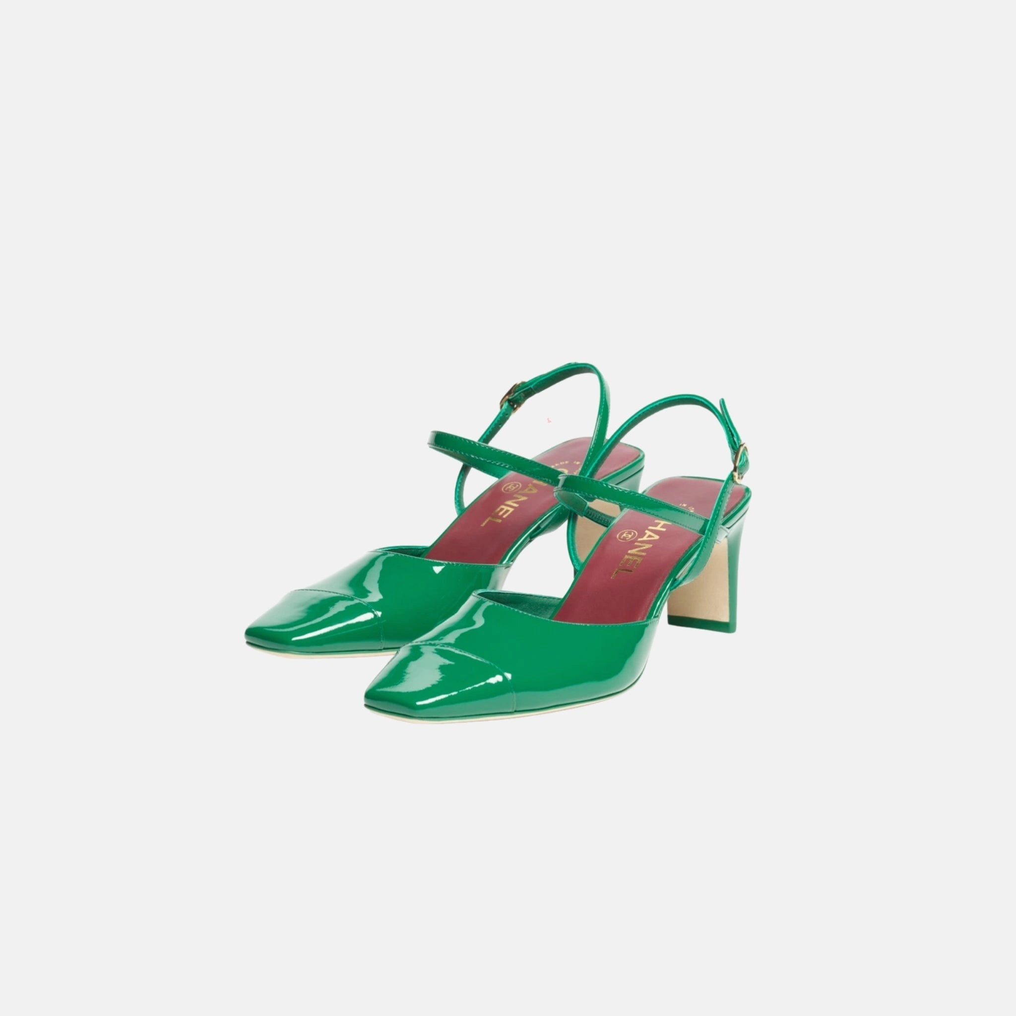 Slingbacks in Patent Calfskin