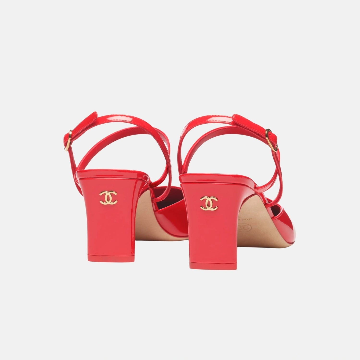 Slingbacks in Patent Calfskin