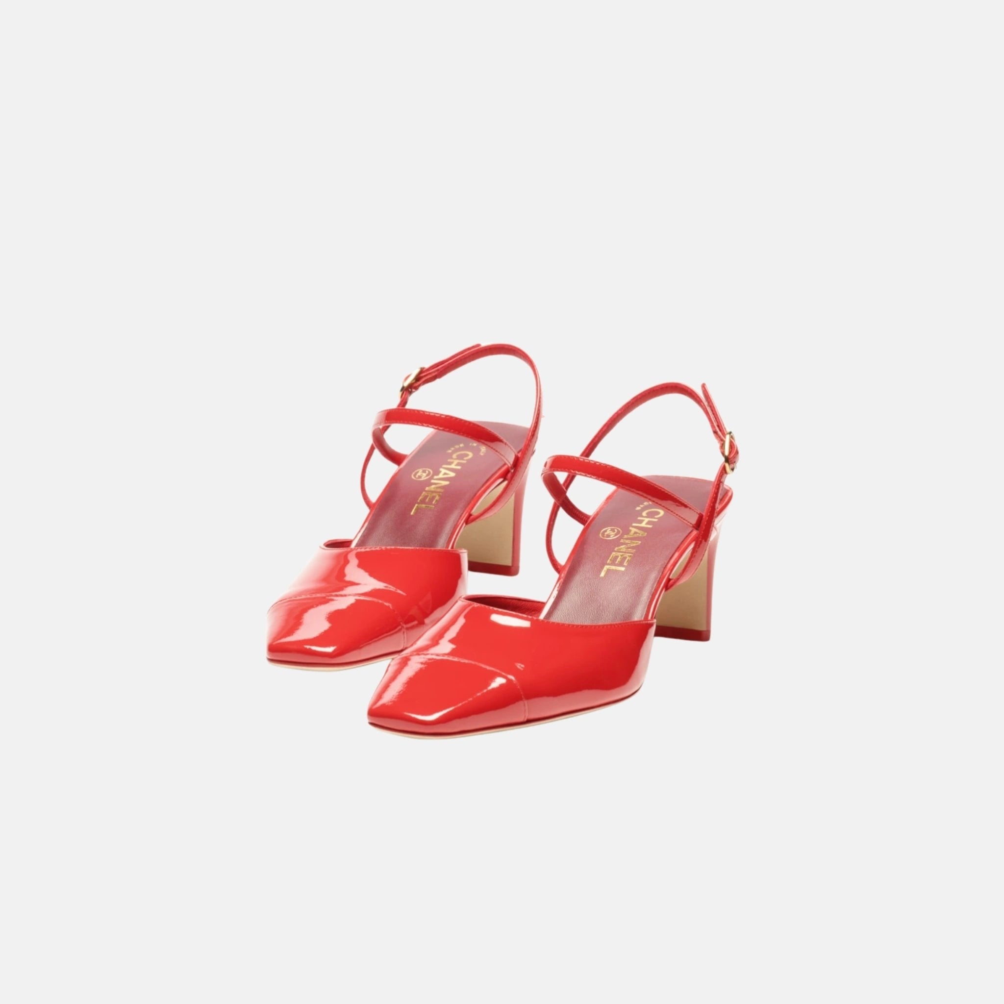 Slingbacks in Patent Calfskin