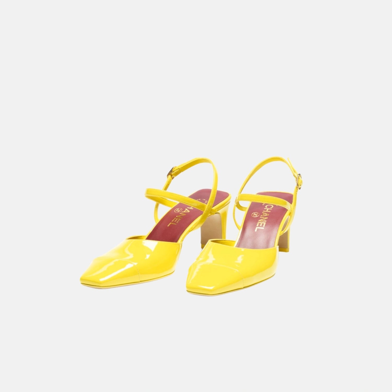 Slingbacks in Patent Calfskin