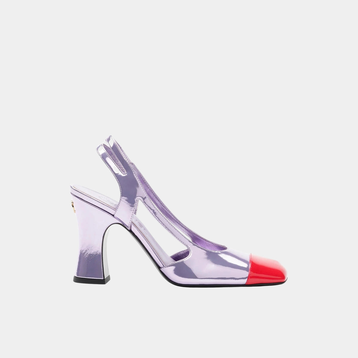 Slingbacks Laminated Leather &amp; Patent Calfskin