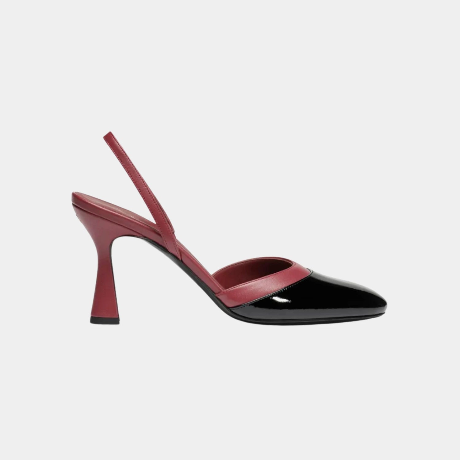 Chanel Slingbacks in Patent Calfskin &amp; Lambskin, Burgundy, Side
