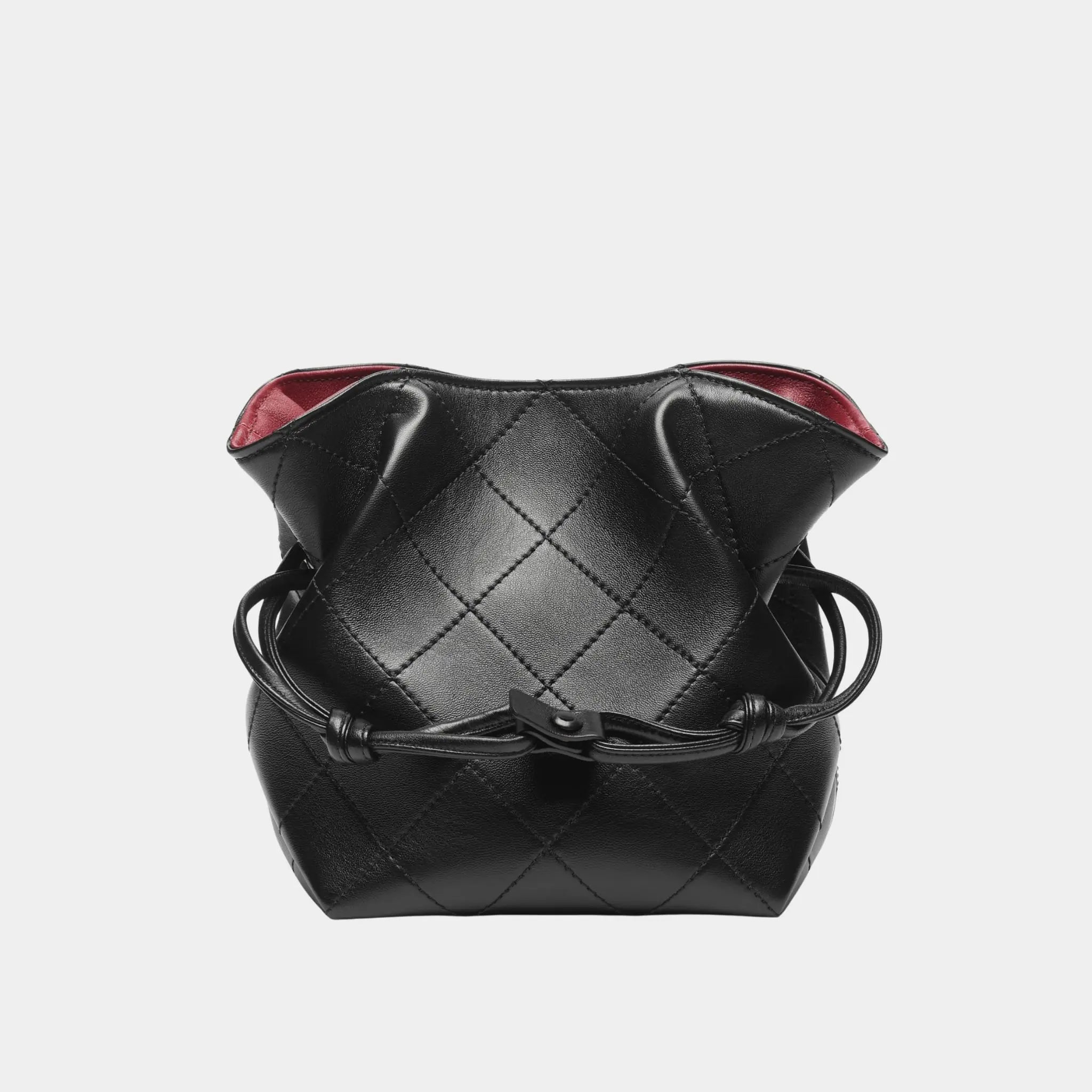 Chanel Small Bucket Bag Lambskin Black