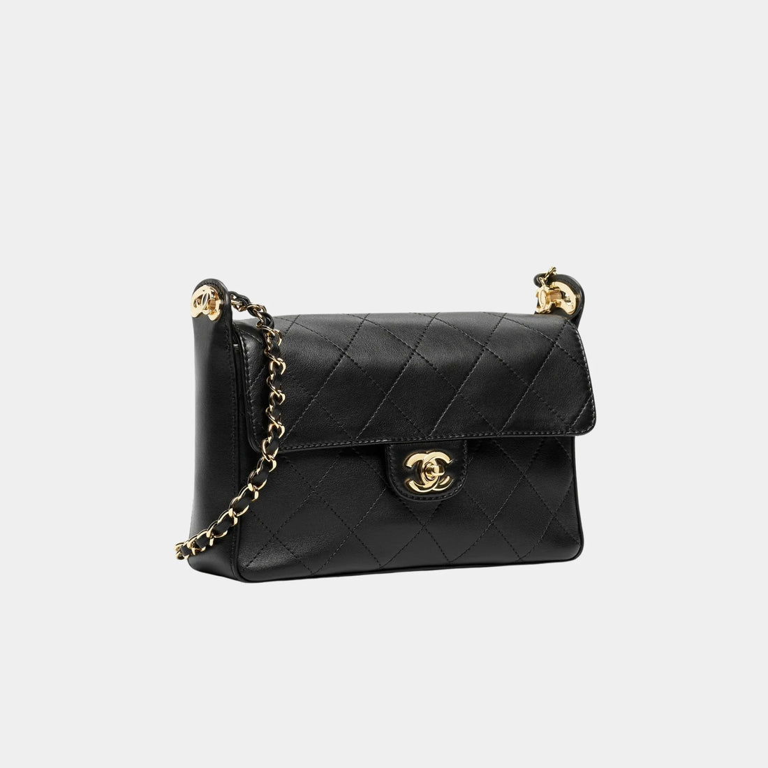 Small flap bag Calf & Gold-Plated Metal