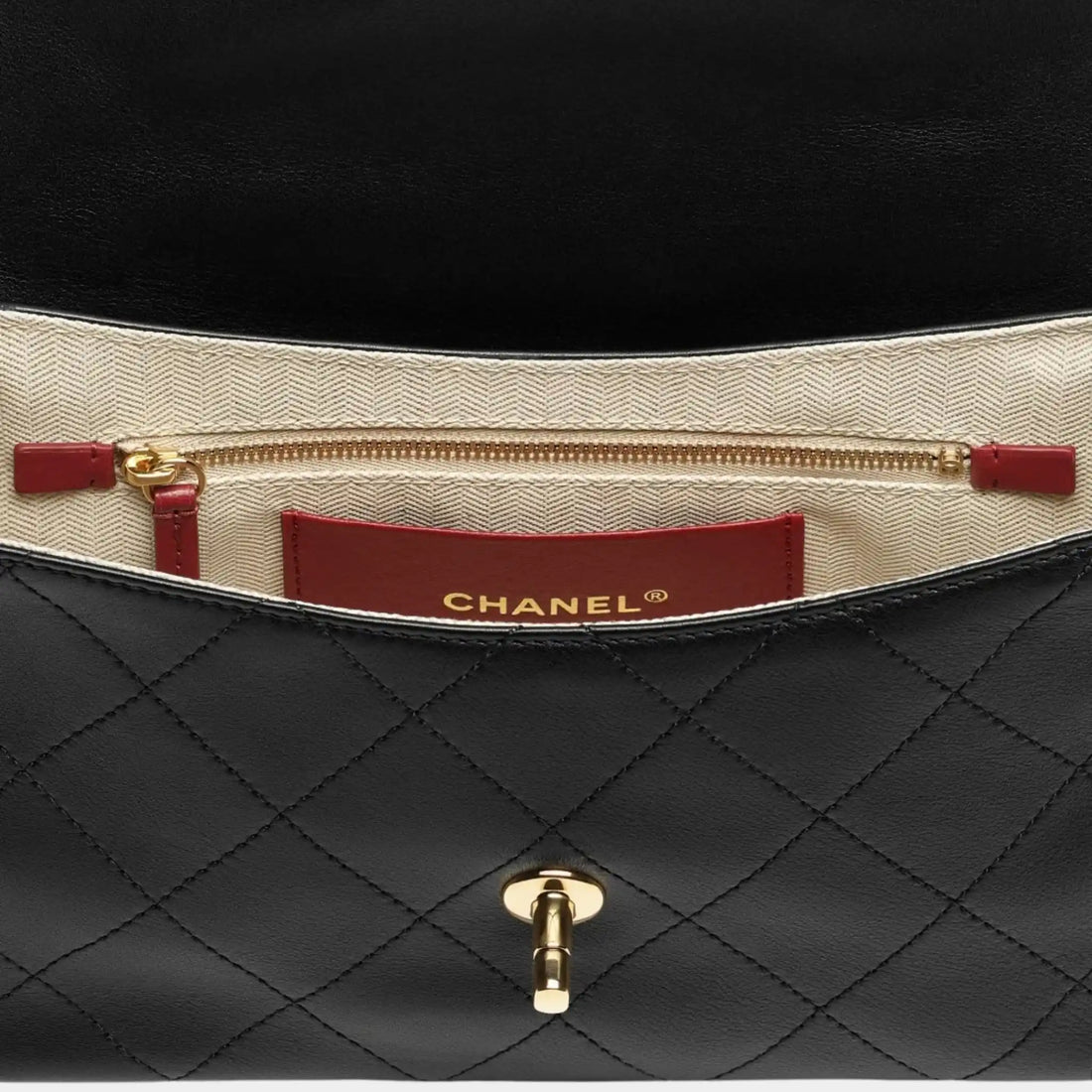 Small flap bag Calf & Gold-Plated Metal