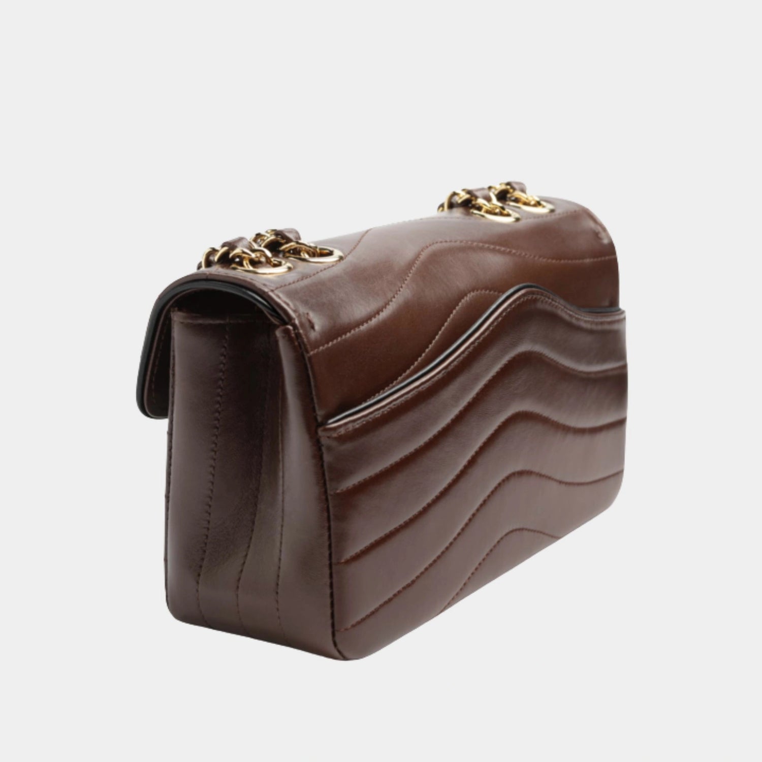Chanel Small Flap Bag Patinated Lambskin &amp; Gold-Tone Metal Dark Brown