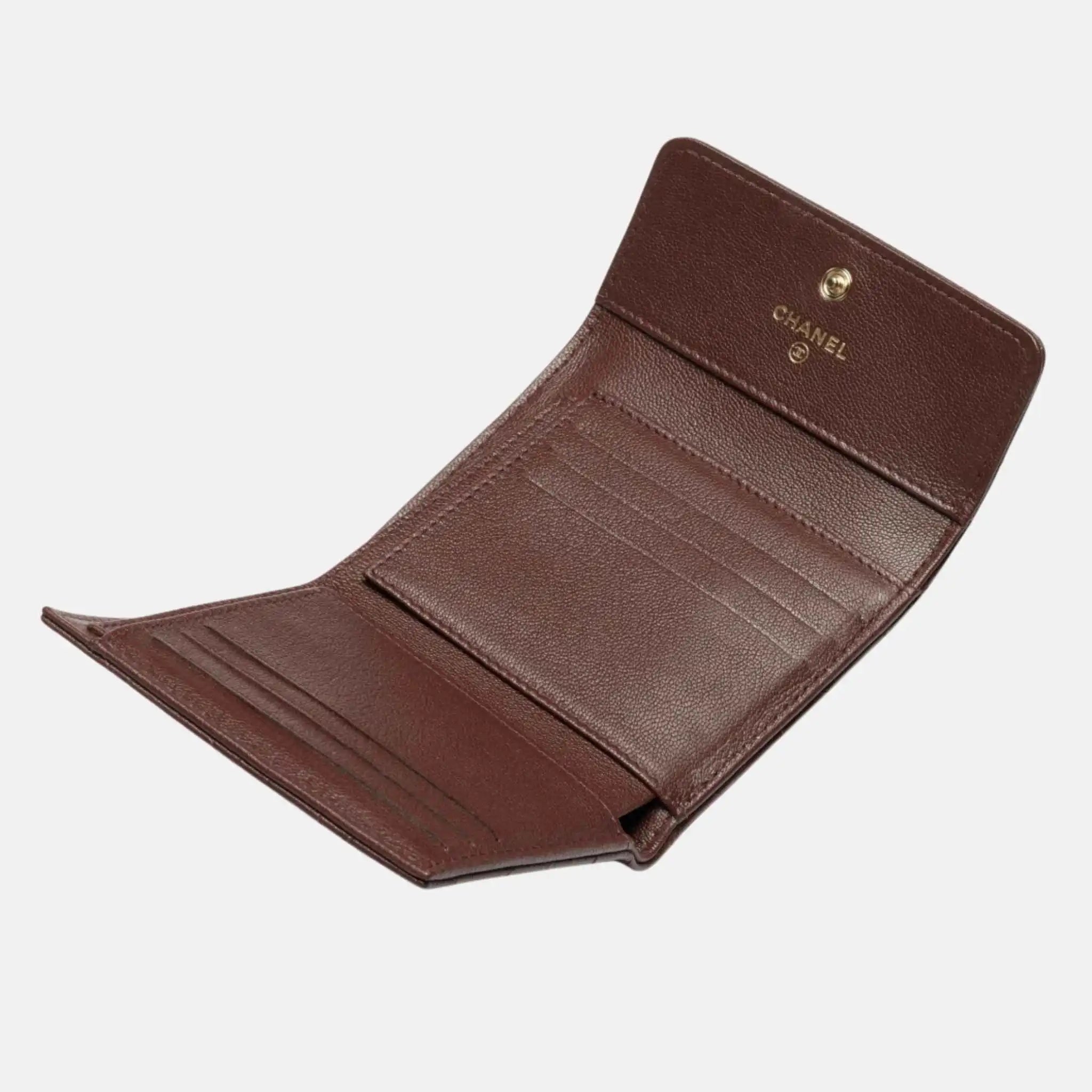 Chanel Small Flap Wallet Grained Goatskin, Inside