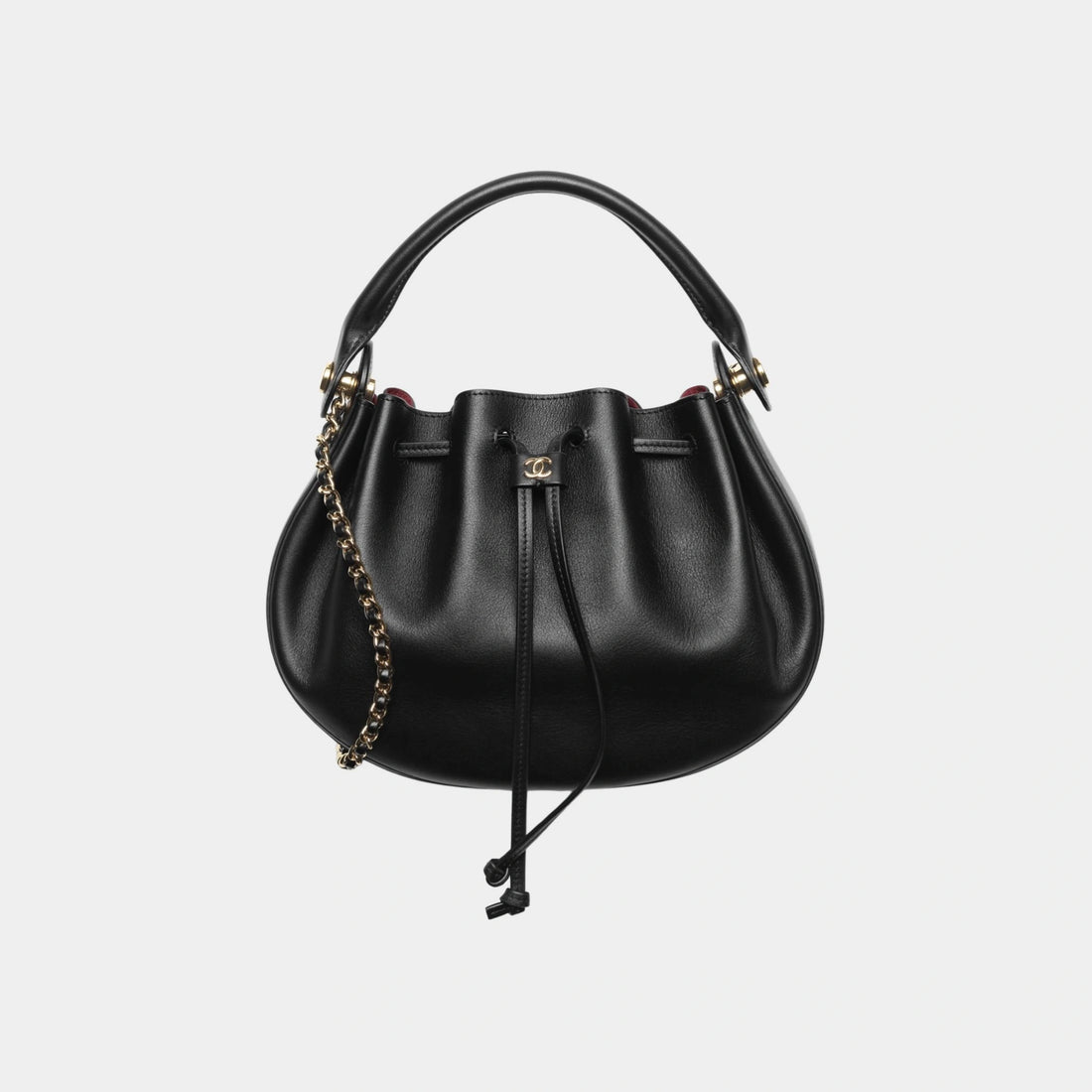 Chanel Small Hobo Bag Calfskin &amp; Gold-Tone Metal Black