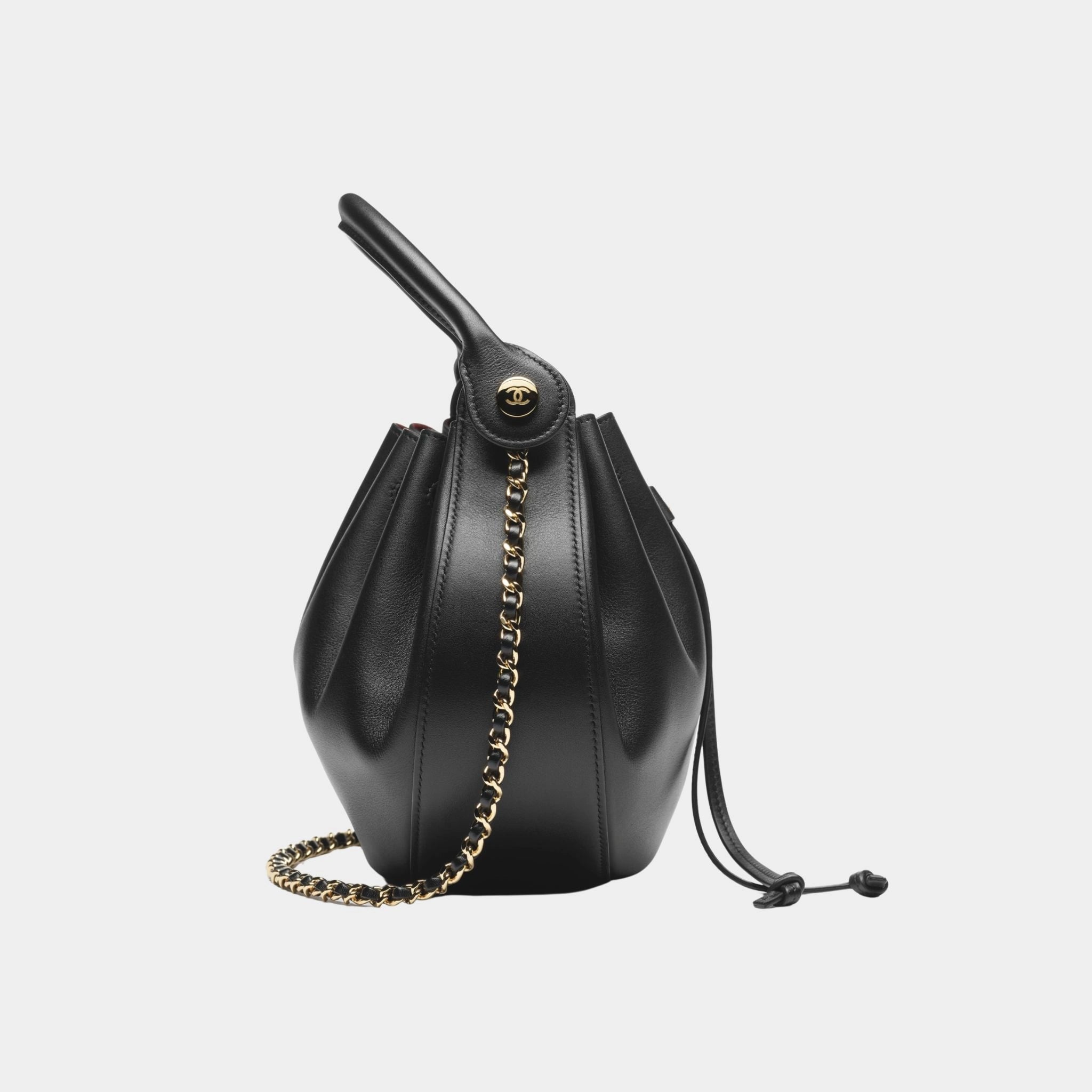 Chanel Small Hobo Bag Calfskin &amp; Gold-Tone Metal Black