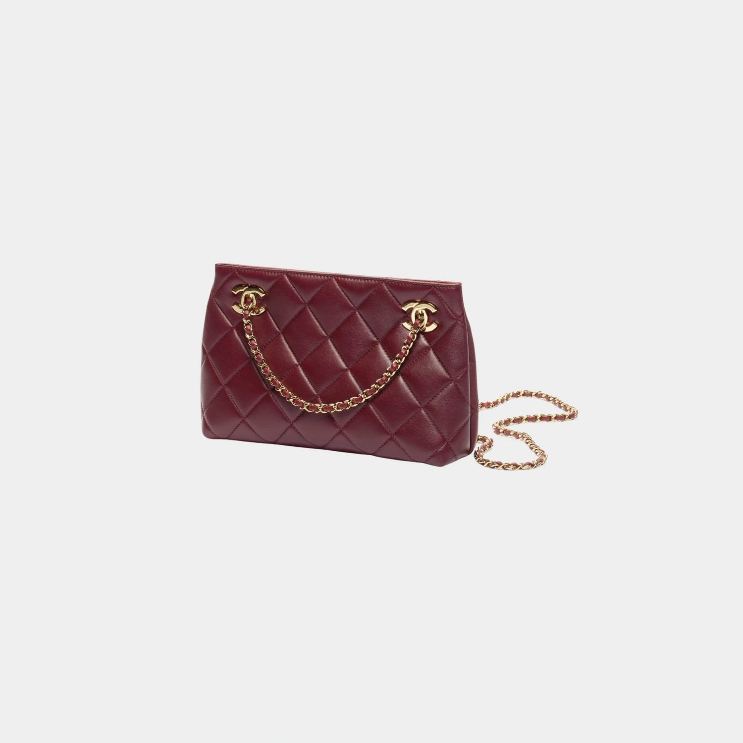 Chanel Small Tote Bag Lamb &amp; Gold-plated Metal