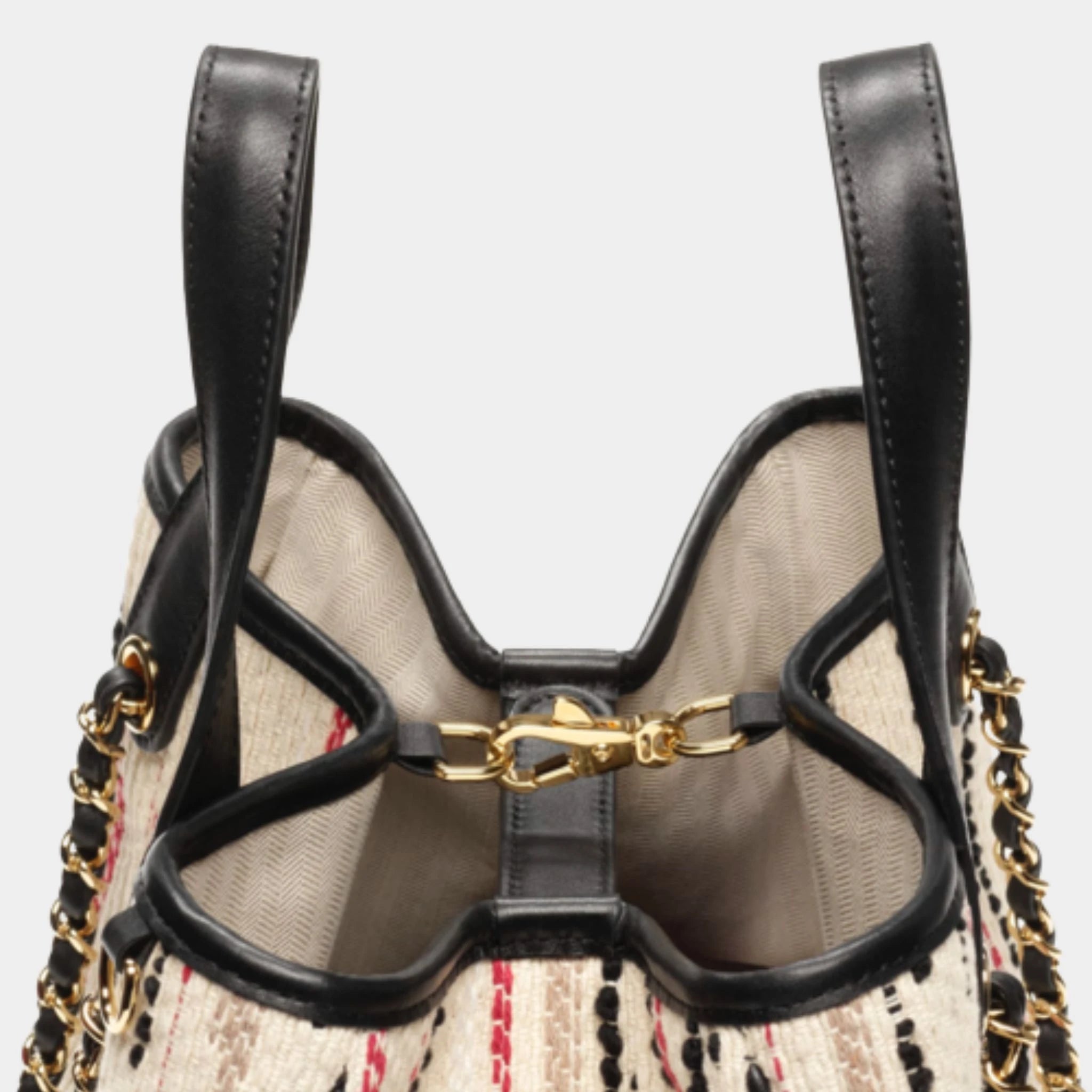 Chanel Small Tote Canvas &amp; Gold-Tone Metal