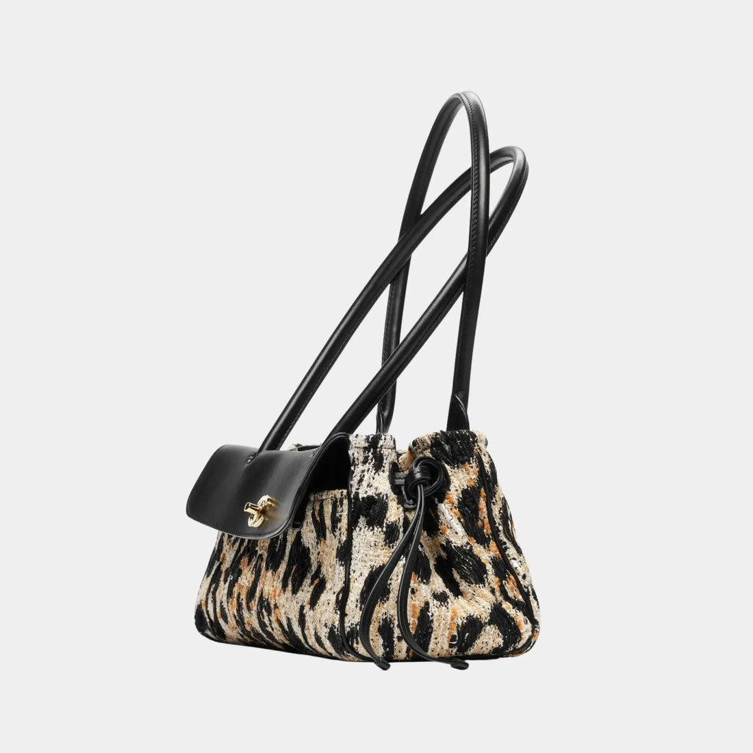 Chanel Small Tote in Tweed Mixed Fibers & Calfskin, Side