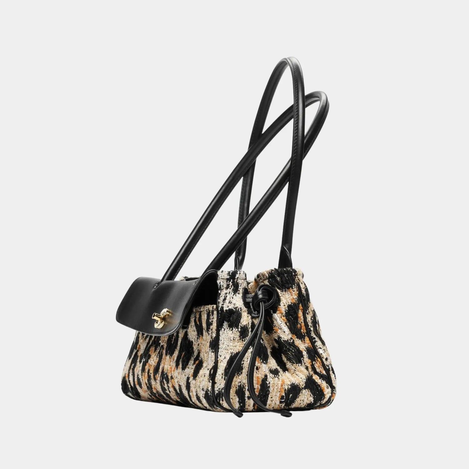 Chanel Small Tote in Tweed Mixed Fibers &amp; Calfskin, Side