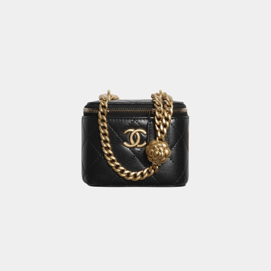 Chanel Small Vanity with Chain in Lambskin, Black