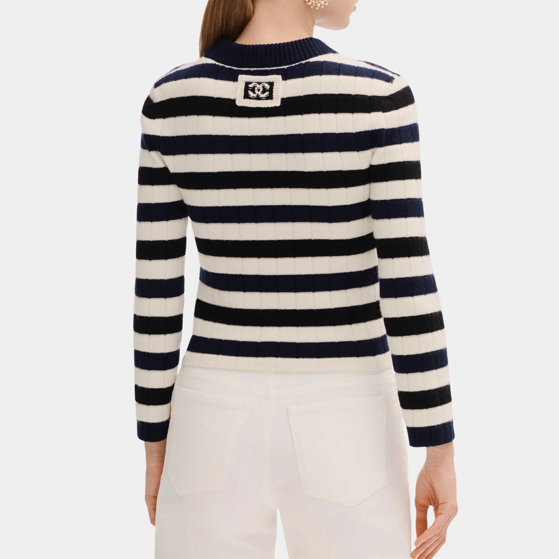 Chanel Striped Sweater in Cashmere, Back