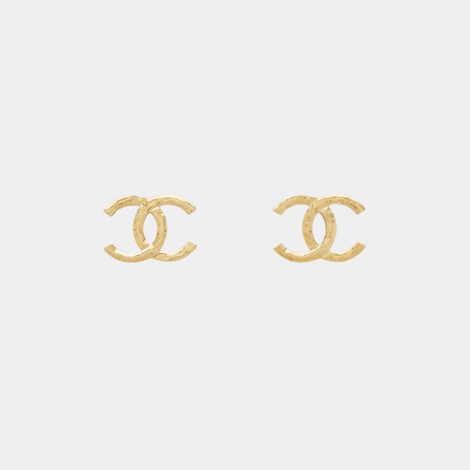 Chanel Stud CC Earring Metal Gold, Front 