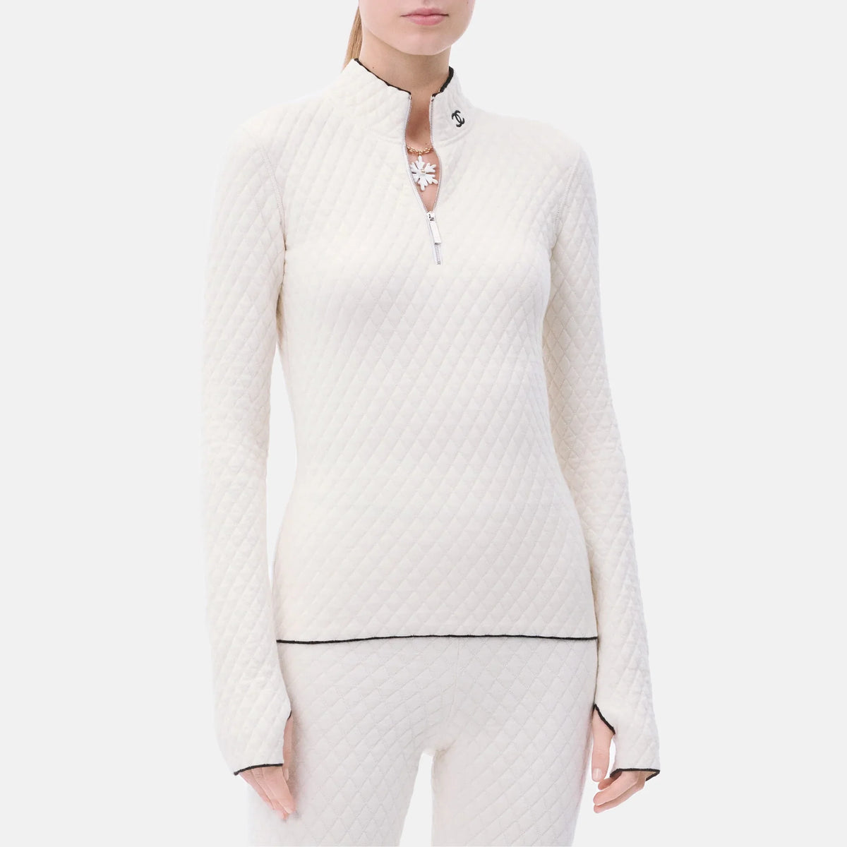 Sweater Cashmere & Silk in Ecru — Ecru