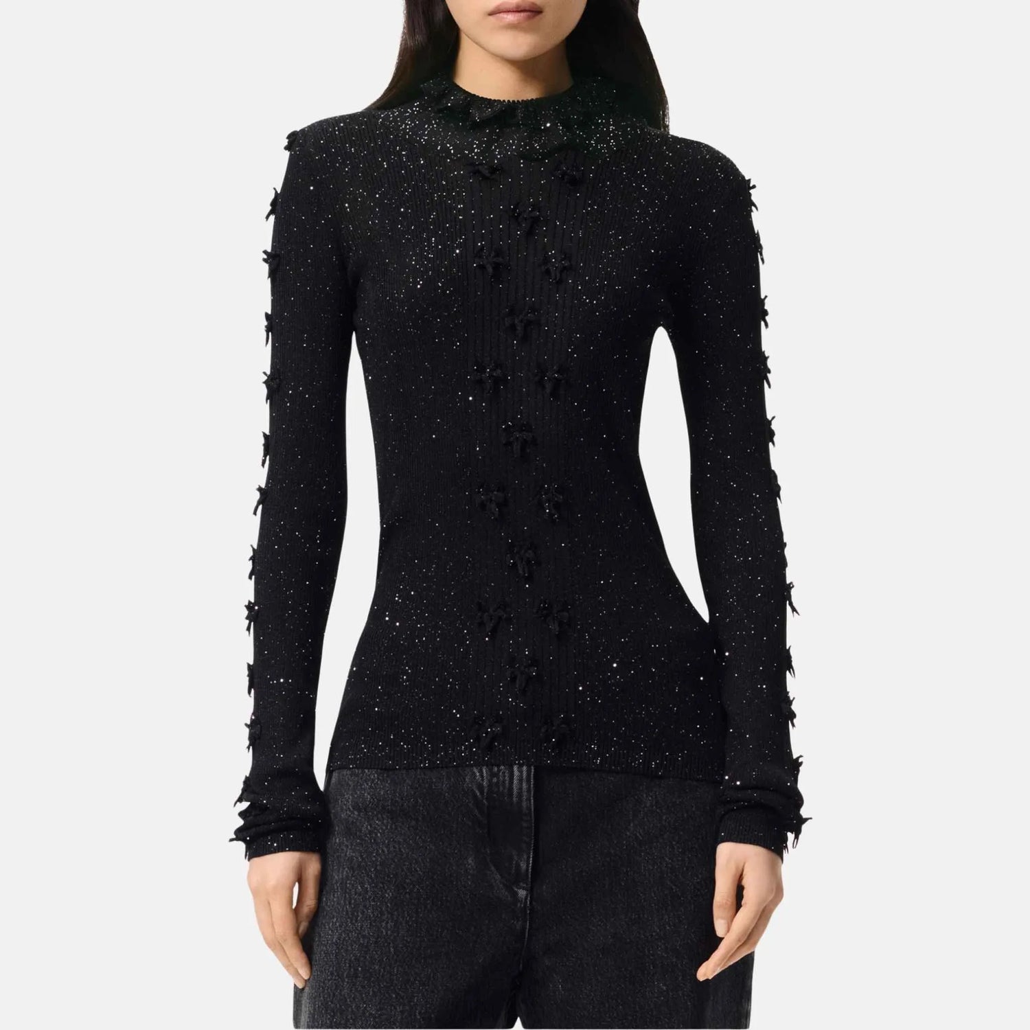 Chanel Sweater Glittered Mixed Fibers