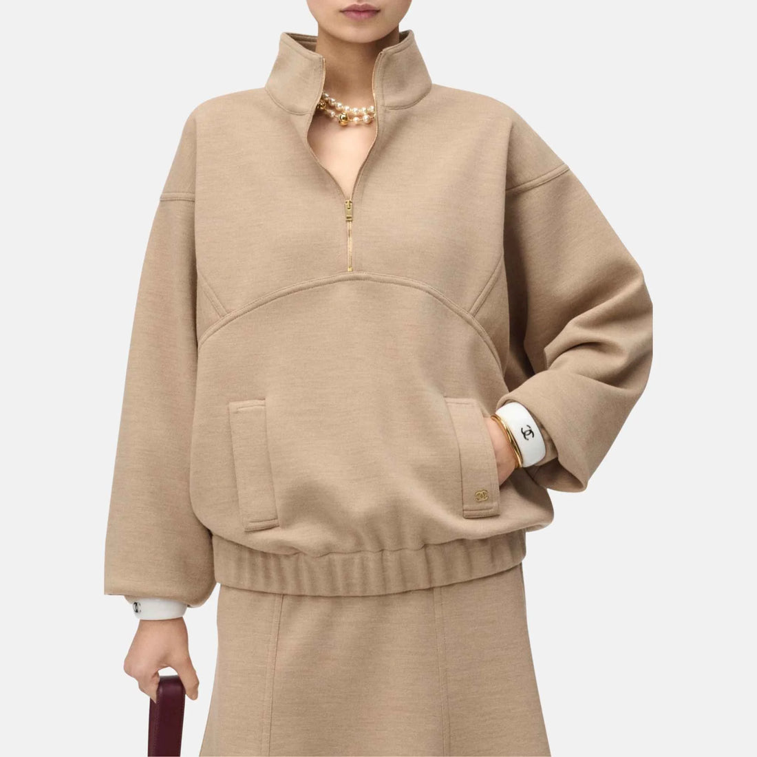Sweatshirt in Dune Beige