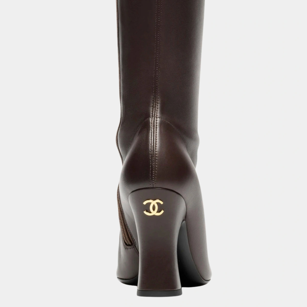 Thigh High Boots Stretch Lambskin &amp; Patent Calfskin
