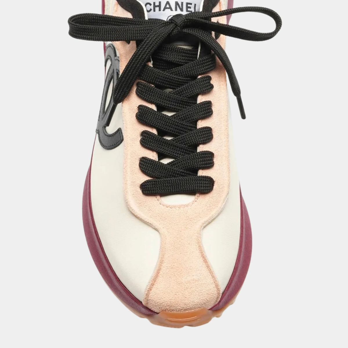 Trainers Calfskin &amp; Suede Calfskin White Light Pink &amp; Black