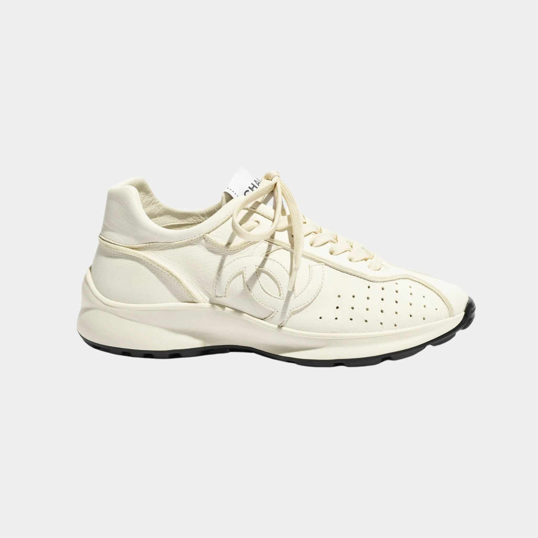 Chanel Trainers Calfskin White, Side