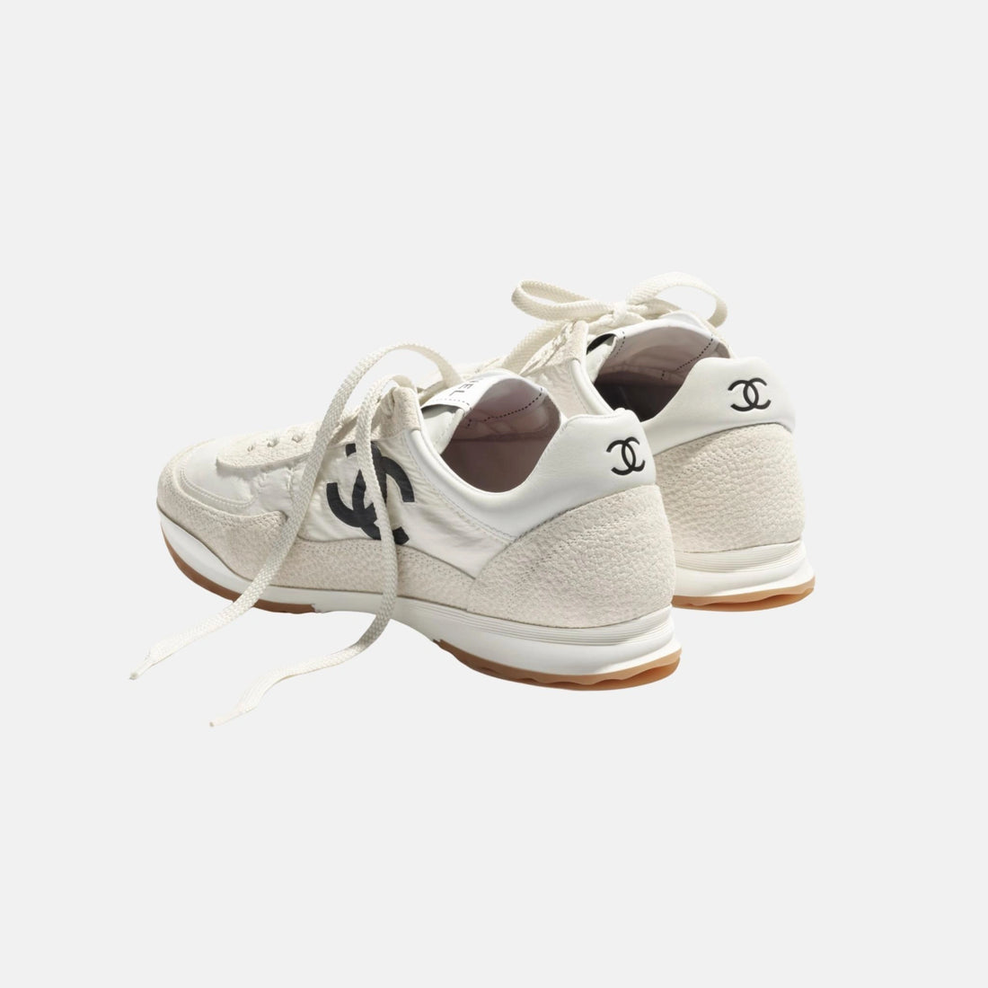 Chanel Trainers in Fabric and Embossed Suede Calfskin, Back