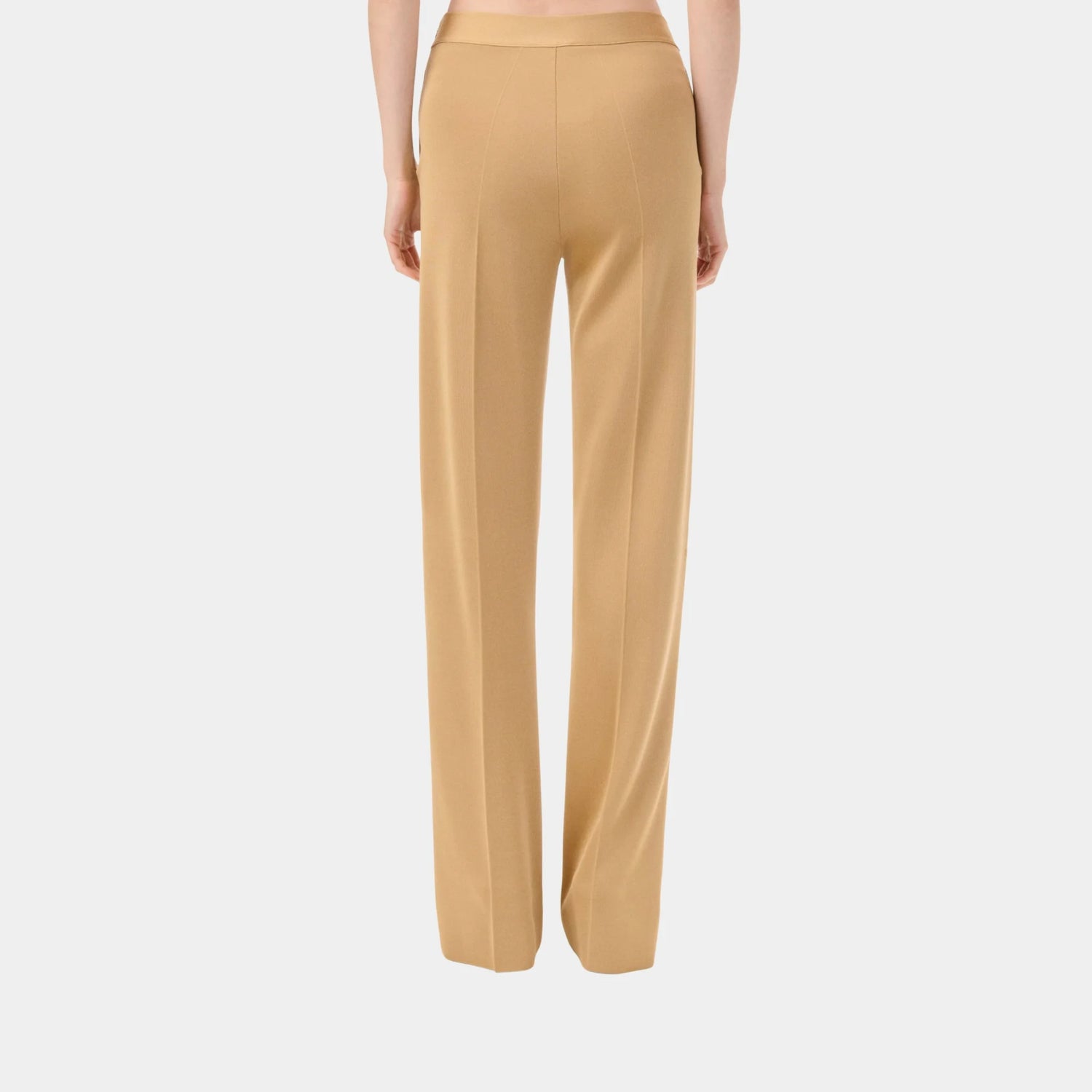 Chanel Trousers in Beige Silk, Back